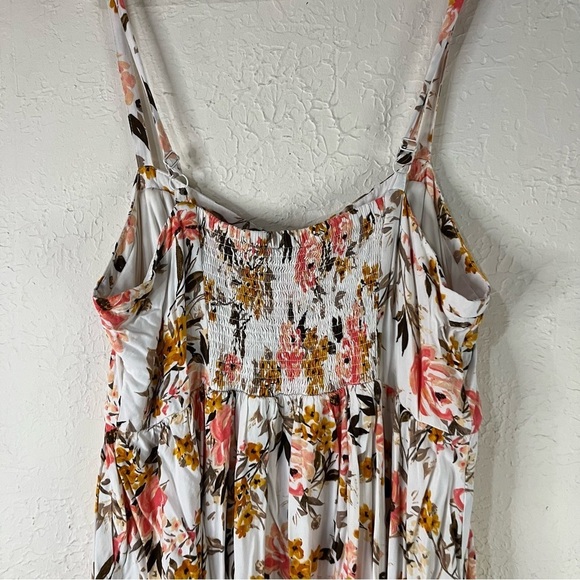 Torrid Mini Challis High Low Skater Dress in Ivory Floral - Picture 8 of 11